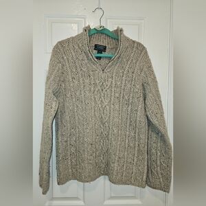 Vintage Lauren Ralph Lauren Exclusive Hand Knit Wool Quarter-Zip Sweater – M